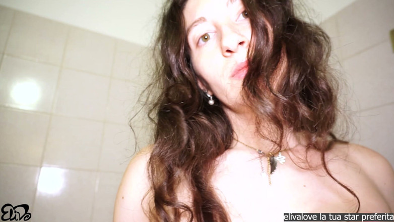 ElivaLove: Young Innocent Girl Shows Her Hairy Pussy in the Shower...