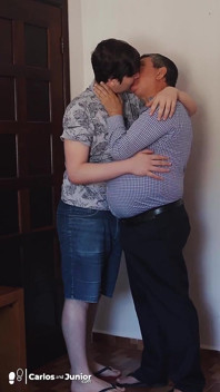 Dad Cumming on the Boy's Face