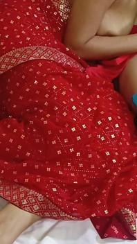Świeżo poślubiona nepalskie piękno seks nosić sharee frist time sex z mężem