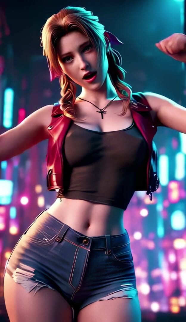 3D-Hentai Games: Веселый танец Aerith