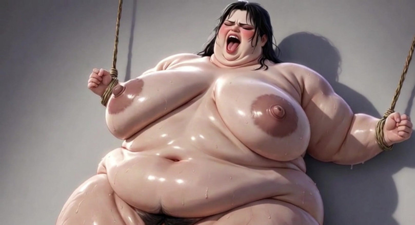 YOUR BEST FANTASY: Une SSBBW obèse attachée à l’étroit - extrêmement excitée et supplie une...
