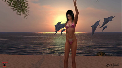 Black Widow Films: Beach striptease full