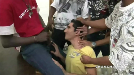 Raw French Bad boys: Amazing gang bang with XXL black cocks