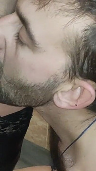 Pussy Licking in Bathroom, a Horny Black-haired