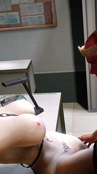 3D fofa professora chinesa nua seus peitos enormes traindo com pau grande