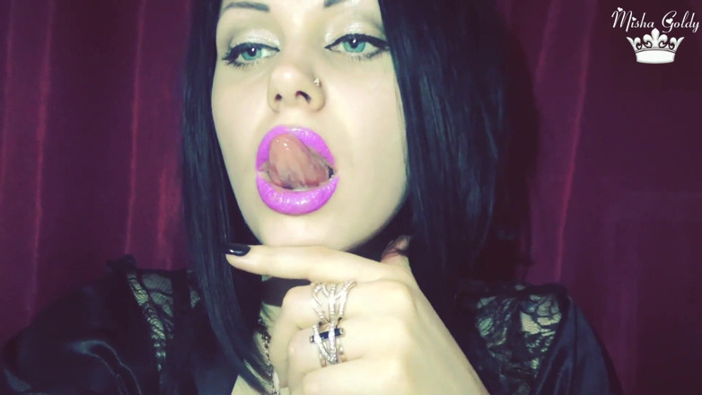 Goddess Misha Goldy: Mor parlak dudaklar