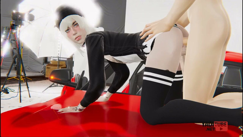 Yaoitube: Yaoi emo femboy трахається на капоті автомобіля