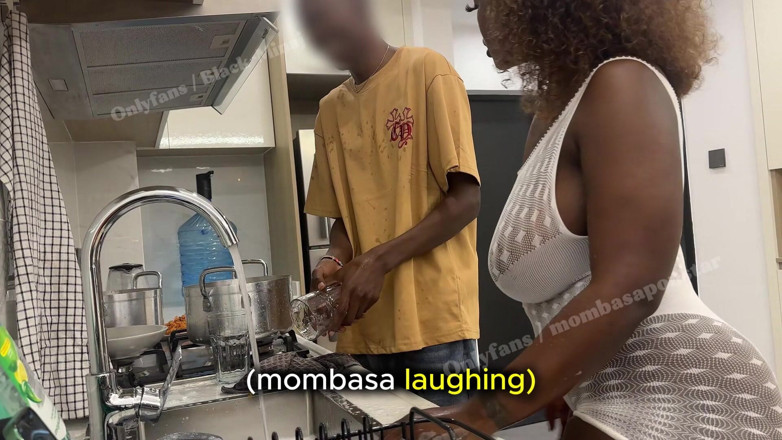 mombasapornstar: Big Ass Blackminaj Fucked at the Kitchen(full Video)