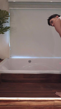 Mature MILF Cheats on Her Husband with the Sauna Technician (50 and 20)