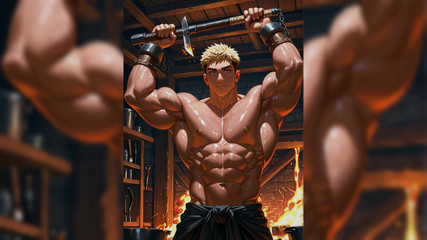 Erotic Man: Seksi eşcinsel iron işçileri ai slayt gösterisi