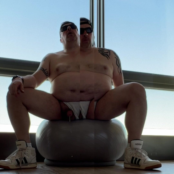 uktattooedchub74: Almost Naked at the Gym