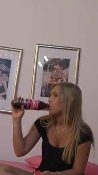 Adorable teen gets banged in threeway