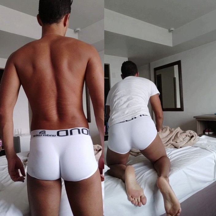 SEX GAY AMATEUR: Líbily se ti moje bílé kalhotky?
