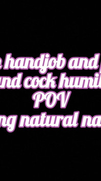 Pretty Slut with Long Natural Nails Jerks You off and Inserts Into the Peehole