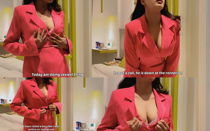 Indian beautiful girl: Skutečná zkušenost s šukáním online instagram cizince 4K hindské audio