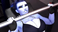 Widowmaker Lift Weights but Gets Interrupted