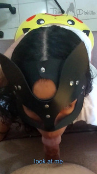 The Masked Girl Is Very Docile When She Has My Cock in Her Mouth