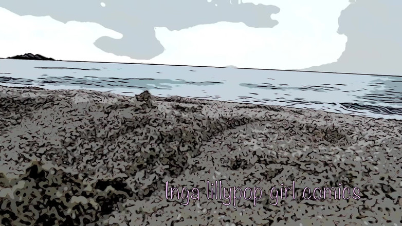 Inga lillypop girl comics: Tu hermanastra se masturba en la playa