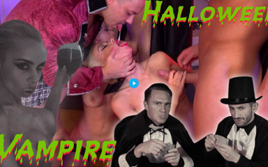 Sir.Whitehard: Sexe anal de groupe vampire d’Halloween