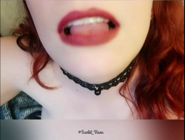 Scarlet Vixen: 입 페티쉬 - 초커와 빨간 입술