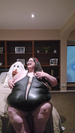 SSBBWLadyBrads: Bbw sexy dik zwart leren pak