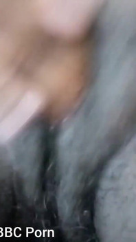 Closeup Rubbing My Fat Black Hairy Pussy