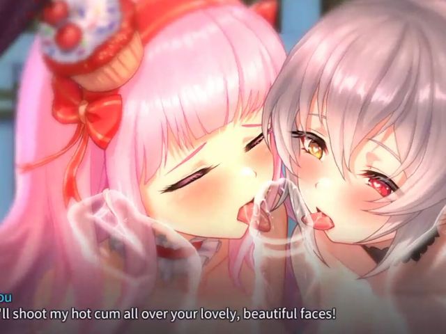 Twins Blowjob Hard and Cum Inside the Mouth (Anim & game 3d)