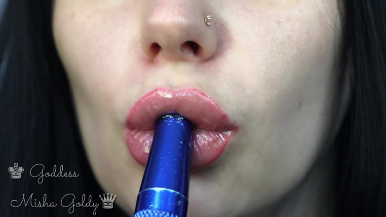 Goddess Misha Goldy: 내 큰 광택 유혹과 큰 hookah 연기에 정액!