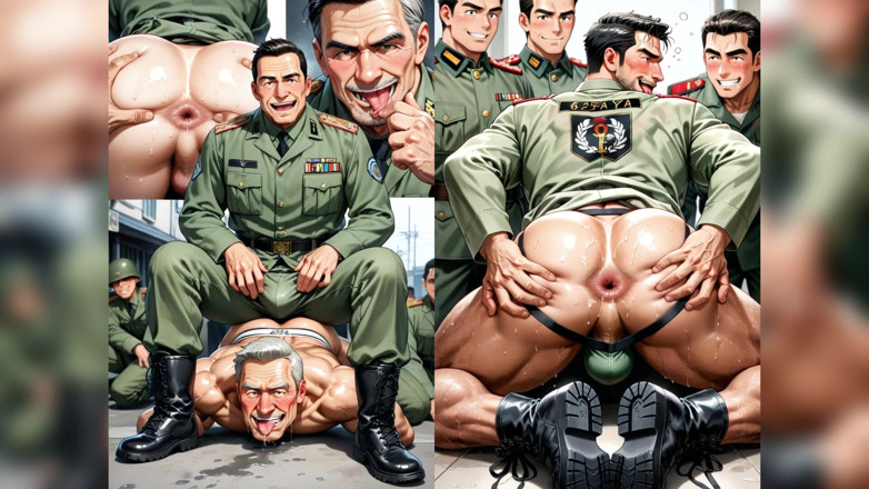 AI Blk: Old Gay Ass Hole Cum