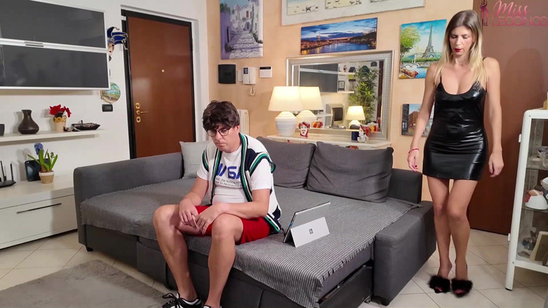MissLeggings: Hot Videos on Stepmom's Phone Discovered by Stepson's Friend Prompt...