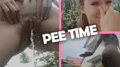 Girl Peeing Twice for Free