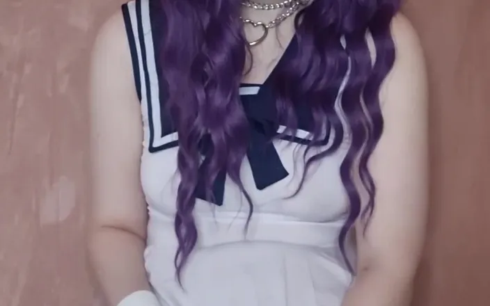 kyu_misa: Kitten Enjoys Playing with Her Pearl Dildo
