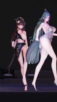 Mmd chicas valientes rollin', baile en pareja, danza coreana, lencería, striptease