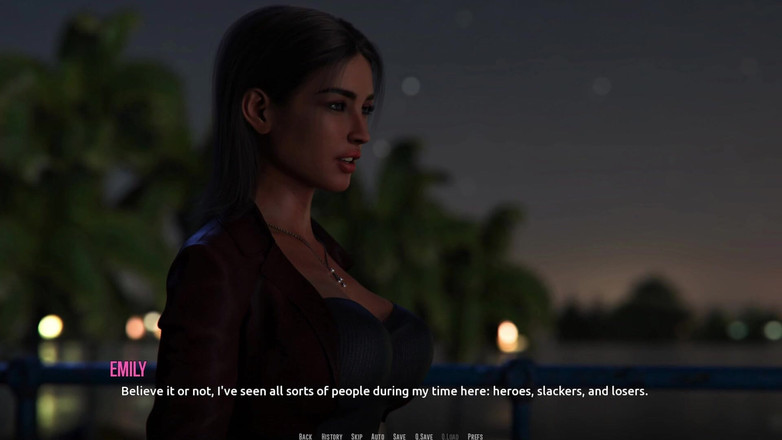 3D Cartoon Porn: 多米诺骨牌海滩 2：Jhon 与艾米丽的命运之夜散步