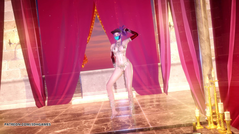 3D-Hentai Games: [MMD] Loona - PTT (paint the town) sexy striptease Ahri Akali Seraphine,...