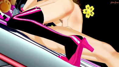 Cute idol Rise Kujikawa gets fucked doggystyle in front of a live crowd. Persona 4 Hentai