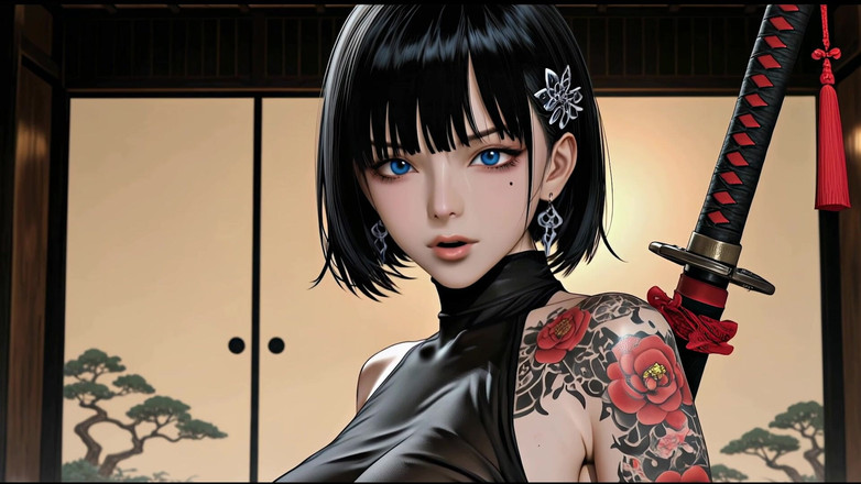 Neural Desires: Sexy Big Tit Asian Bodyguard Fucked in Spa - Ai-generated