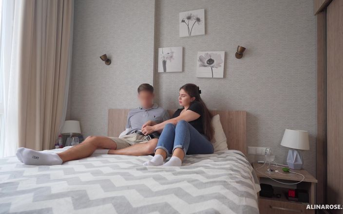 Alina Rose: Fucking Through Seamless Pantyhose and Footjob on First Date