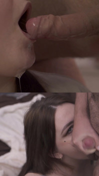 Sh Blowjob, Super Close-up, Cum in Mouth