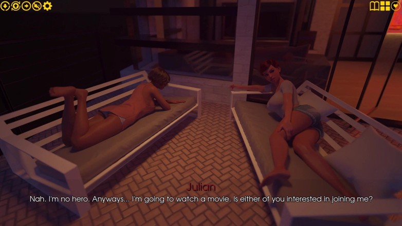 3D Cartoon Porn: My Pleasure 46 - Julian นวดไหล่ให้ cassandra และอาบน้ําแก้ผ้าของ barbara และ lori