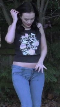 Trädgårdsjeans vätande