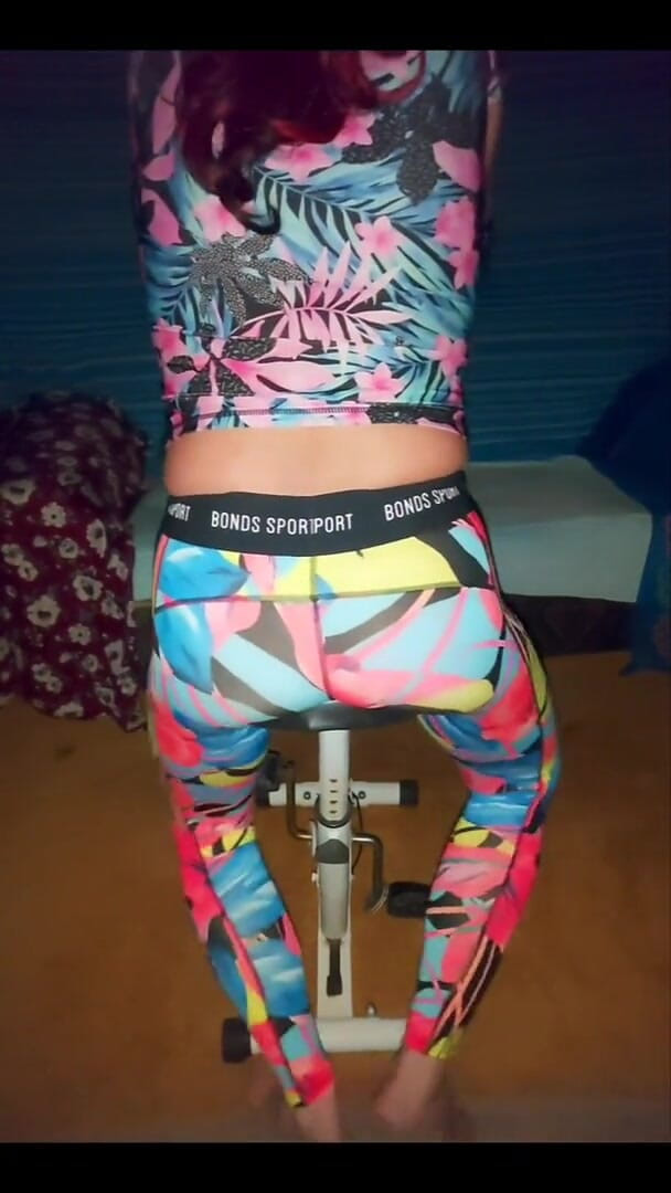 Lizzaali: Lets get physical with ZZ exercise bike dildo ride