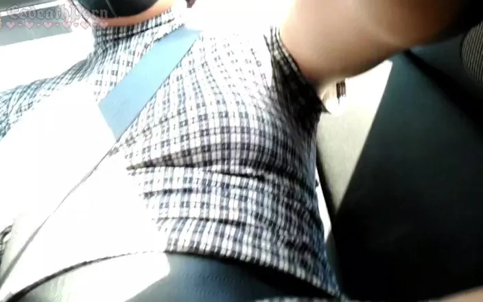 Esdeath: Perfect swollen pussy masturbates in an Uber and almost gets...