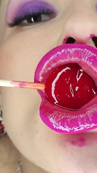 Valentinstag Lippen-fetisch lutschen, lutscher und küssen