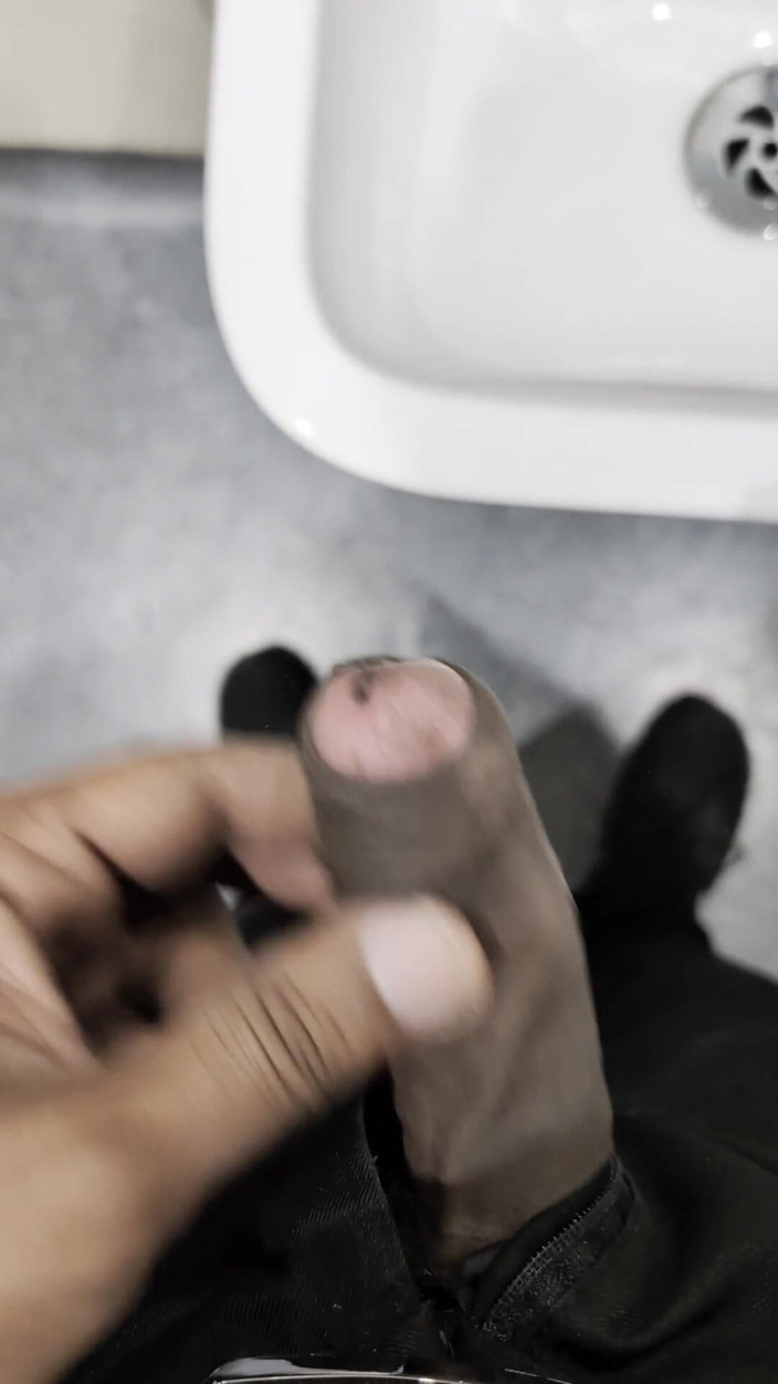 Mrhorny4u96: Playing with Cock in Public Toilet Not Cum