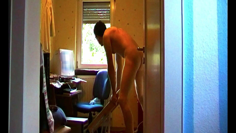 Mark Hannes: Fleshlight Pussy Stand Fuck Мастурбація Перед Вікном