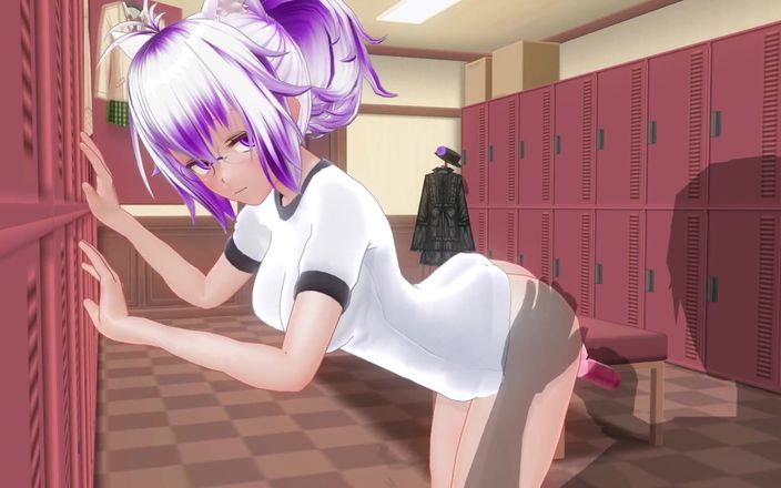 H3DC: Une hentai en 3D fait passer un vibromasseur dans les vestiaires