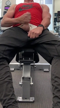 Jockdad87 Hotel Gym Jerk and Cum Part 2