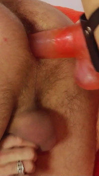 Perverse skinny teen Oksana fucks stepbrother with strapon in the ass