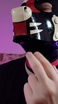 Playful Pup Tease with Fingers and Flex